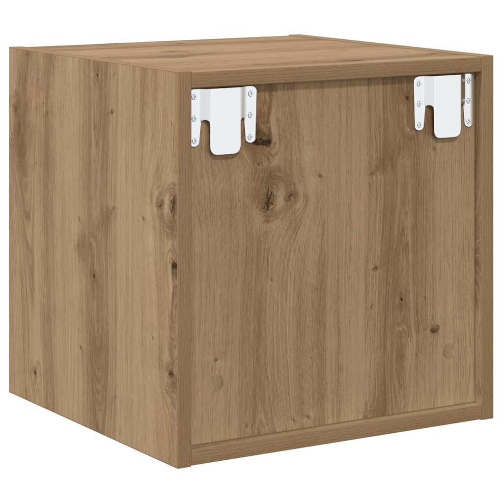 Wandkast 2 pcs Artisan Eiken 37 x 37 x 37 cm Bewerkt hout is nu te koop bij PeponiXL, paradijselijk wonen!
