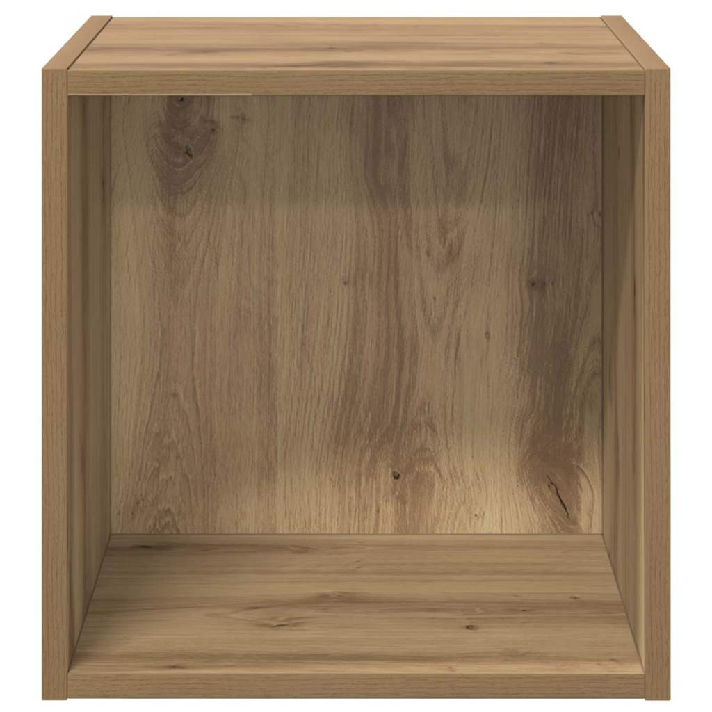 Wandkast 2 pcs Artisan Eiken 37 x 37 x 37 cm Bewerkt hout is nu te koop bij PeponiXL, paradijselijk wonen!