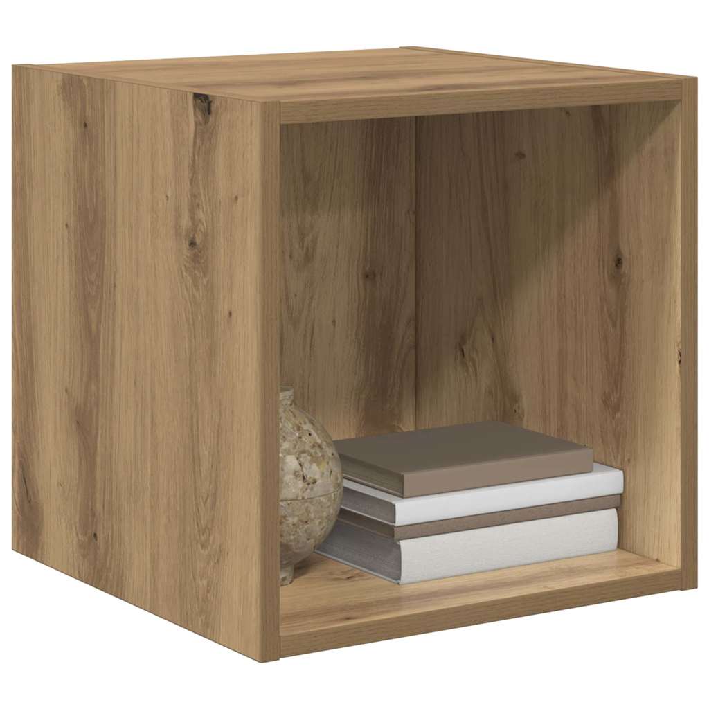 Wandkast 2 pcs Artisan Eiken 37 x 37 x 37 cm Bewerkt hout is nu te koop bij PeponiXL, paradijselijk wonen!
