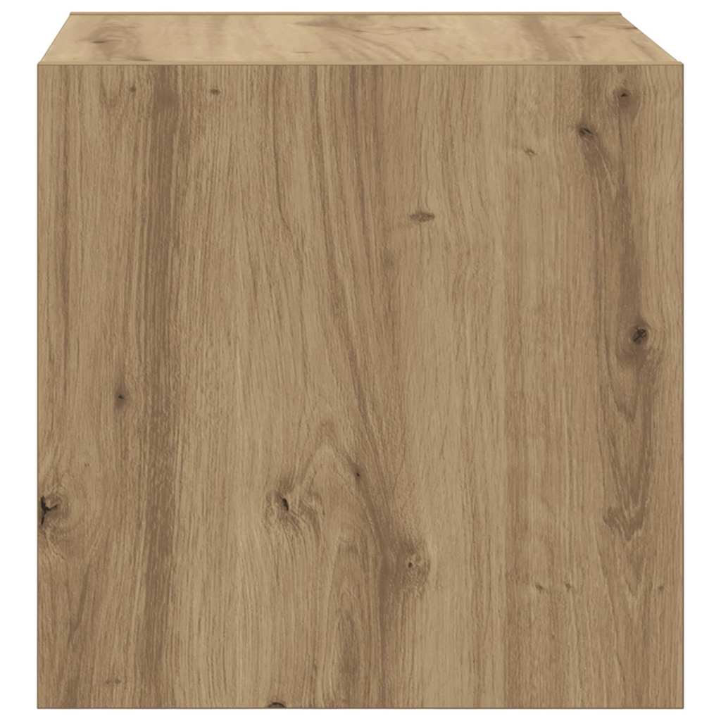 Wandkast 2 pcs Artisan Eiken 37 x 37 x 37 cm Bewerkt hout is nu te koop bij PeponiXL, paradijselijk wonen!