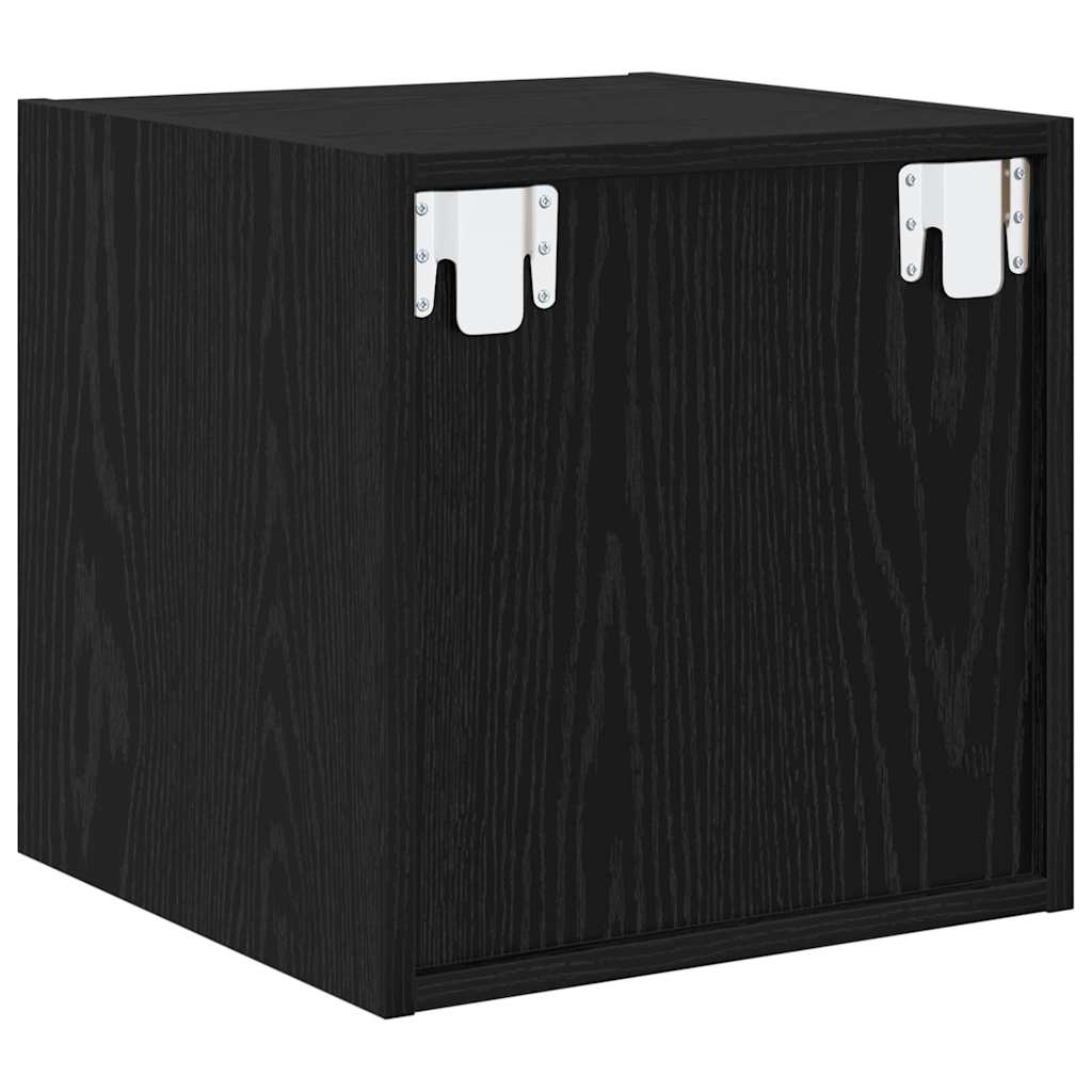 Wandkast met plank Zwart Eiken 37 x 37 x 37 cm Bewerkt hout is nu te koop bij PeponiXL, paradijselijk wonen!