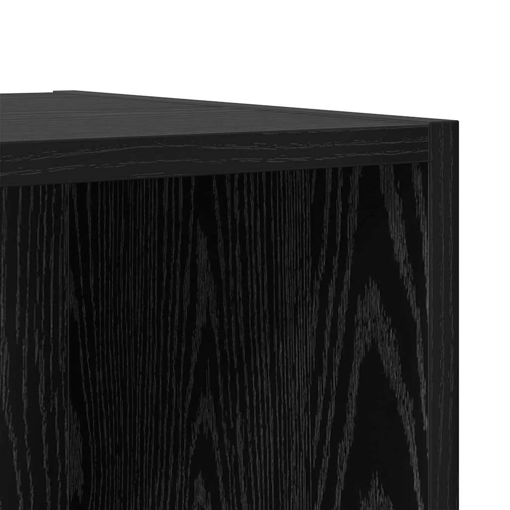 Wandkast 2 pcs Zwart Eiken 37 x 37 x 37 cm Bewerkt hout is nu te koop bij PeponiXL, paradijselijk wonen!
