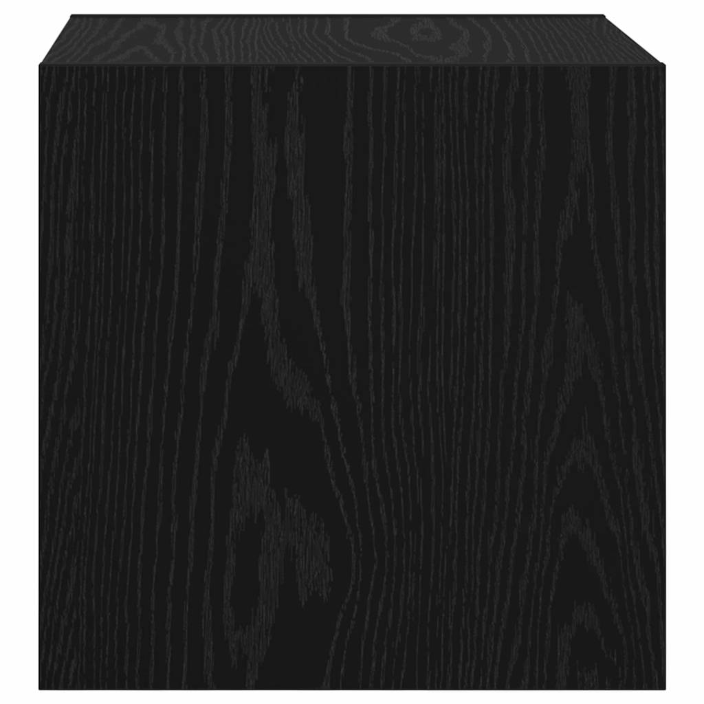 Wandkast 2 pcs Zwart Eiken 37 x 37 x 37 cm Bewerkt hout is nu te koop bij PeponiXL, paradijselijk wonen!
