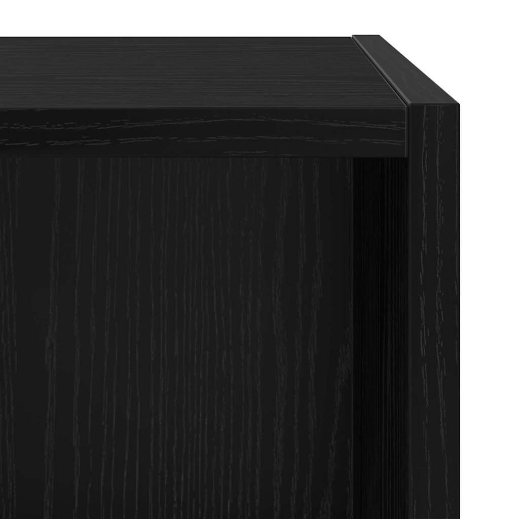 Tv-meubelset Zwart Eiken 37 x 37 x 72 cm Bewerkt hout is nu te koop bij PeponiXL, paradijselijk wonen!