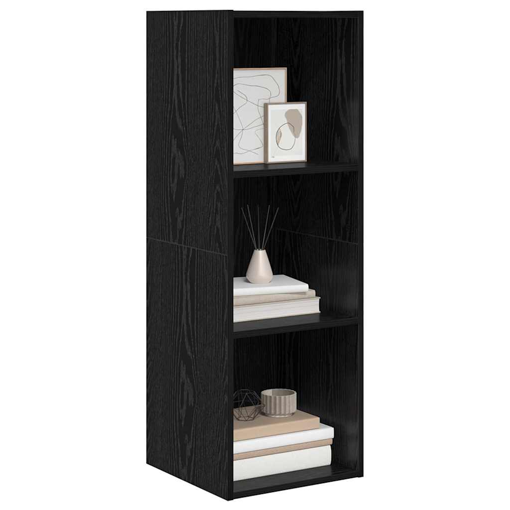 Tv-meubelset Zwart Eiken 37 x 37 x 107 cm Bewerkt hout is nu te koop bij PeponiXL, paradijselijk wonen!