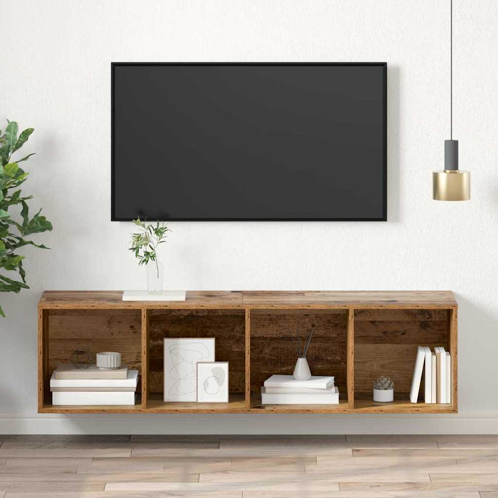Tv-meubelset Oud Hout 37 x 37 x 142,5 cm Bewerkt hout is nu te koop bij PeponiXL, paradijselijk wonen!