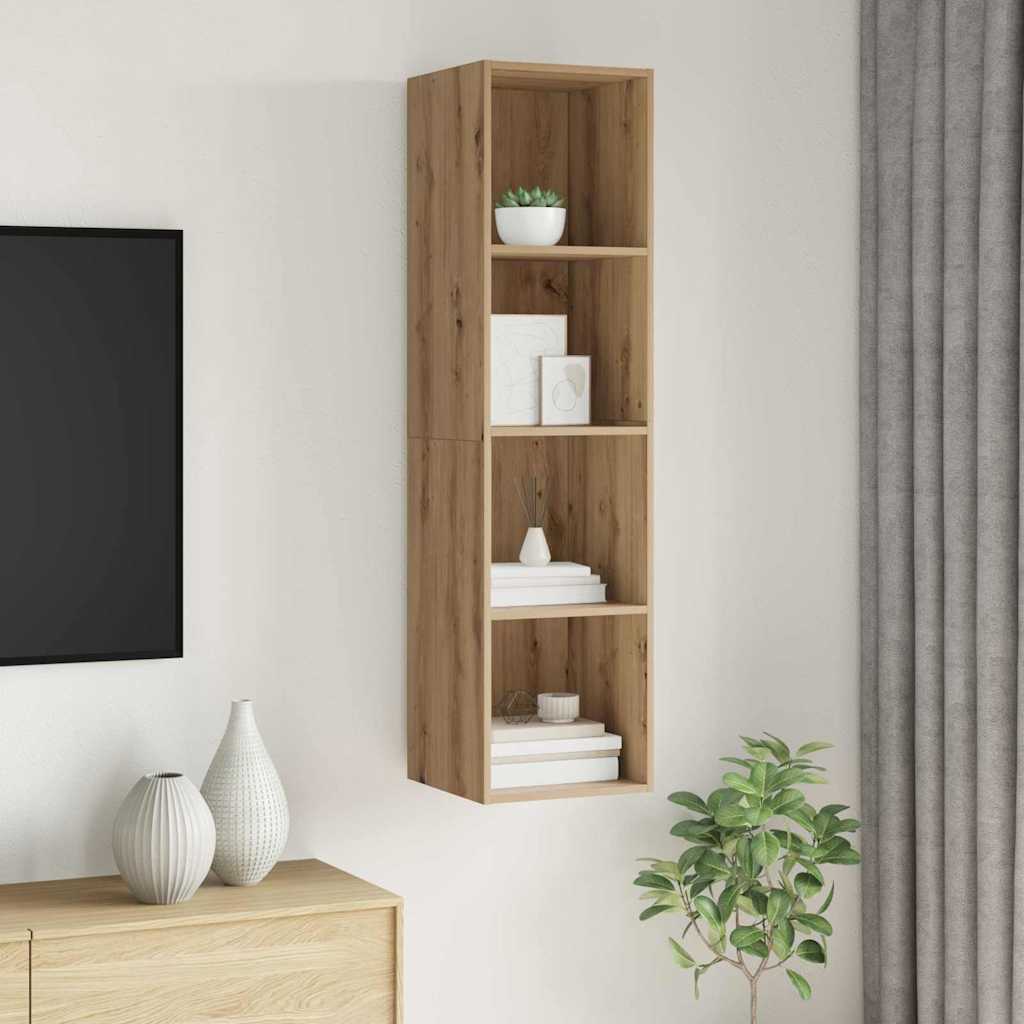 Tv-meubelset Artisan Eiken 37 x 37 x 142,5 cm Bewerkt hout is nu te koop bij PeponiXL, paradijselijk wonen!