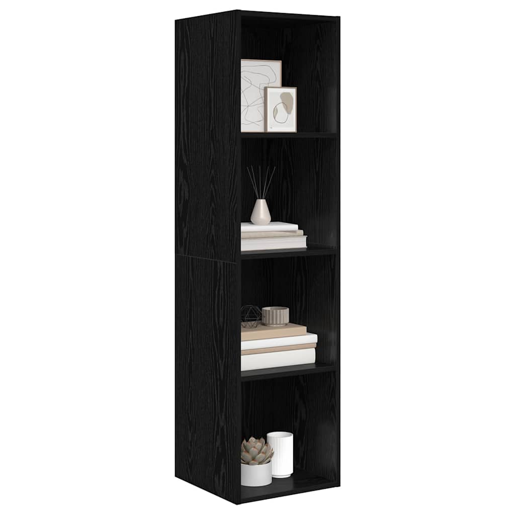 Tv-meubelset Zwart Eiken 37 x 37 x 142,5 cm Bewerkt hout is nu te koop bij PeponiXL, paradijselijk wonen!