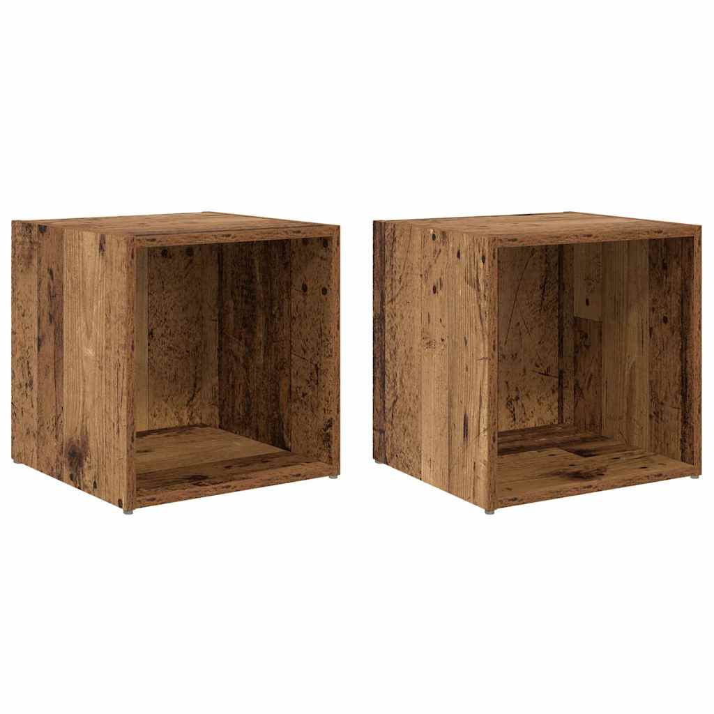 Tv-meubelset 2 pcs Oud Hout 37 x 35 x 37,5 cm Bewerkt hout is nu te koop bij PeponiXL, paradijselijk wonen!