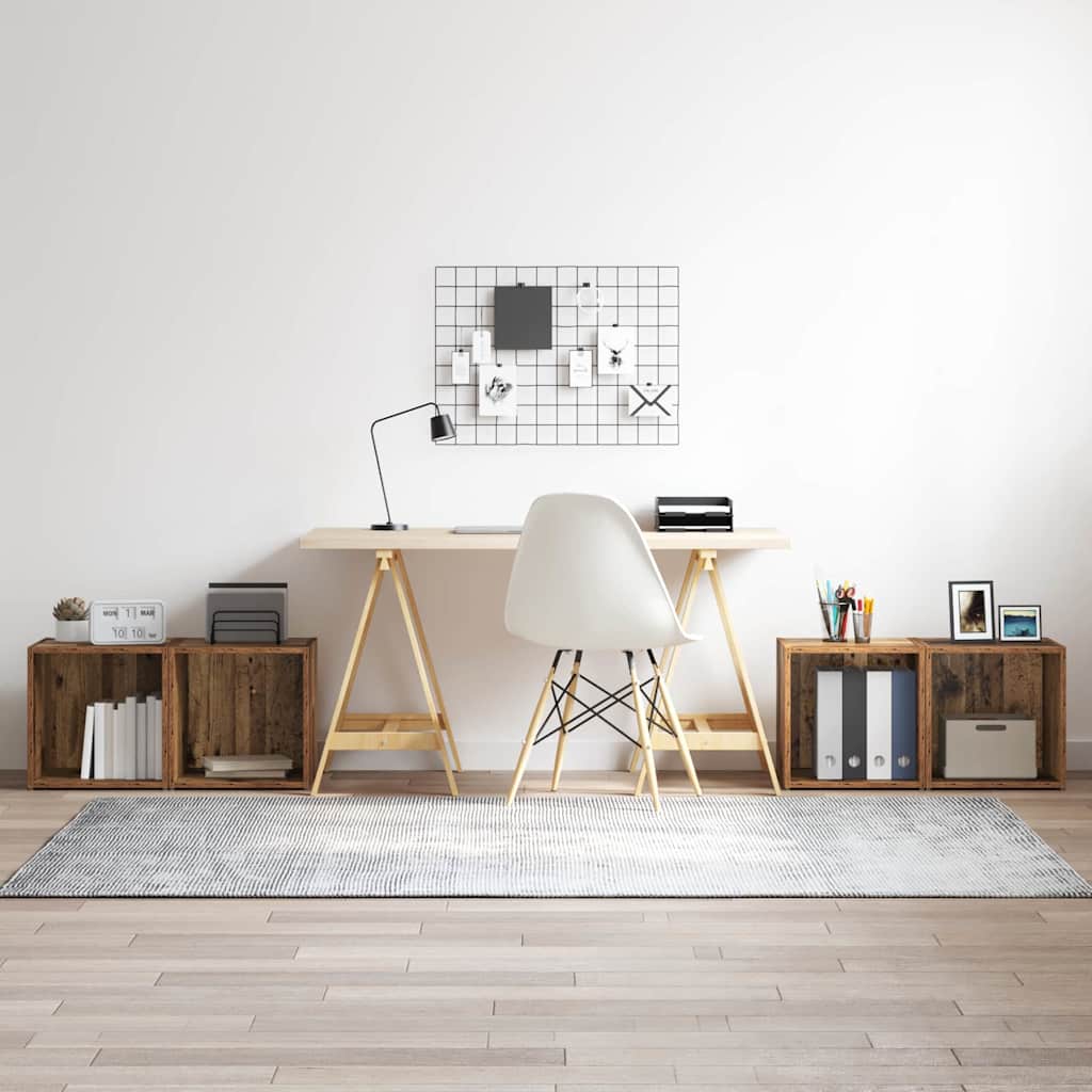 Tv-meubelset 4 pcs Oud Hout 37 x 35 x 37,5 cm Bewerkt hout is nu te koop bij PeponiXL, paradijselijk wonen!