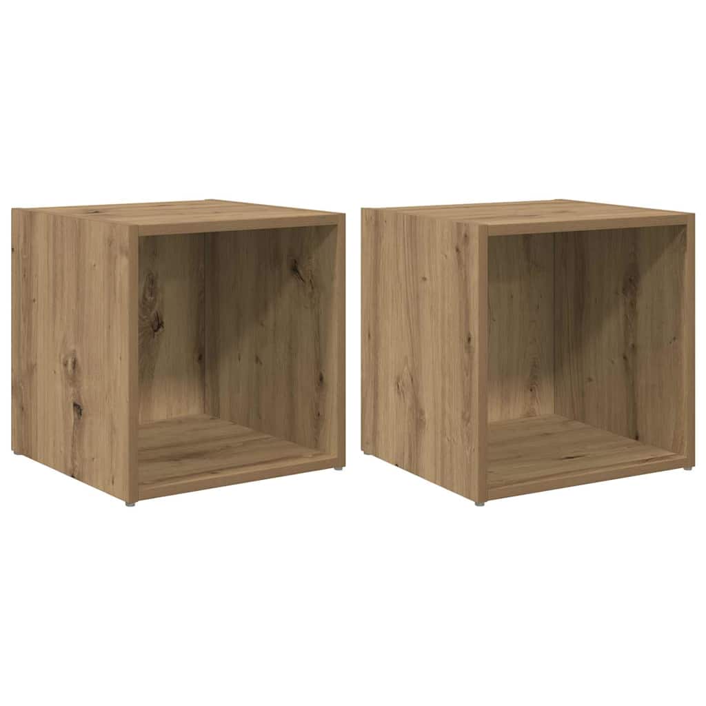 Tv-meubelset 2 pcs Artisan Eiken 37 x 35 x 37,5 cm Bewerkt hout is nu te koop bij PeponiXL, paradijselijk wonen!