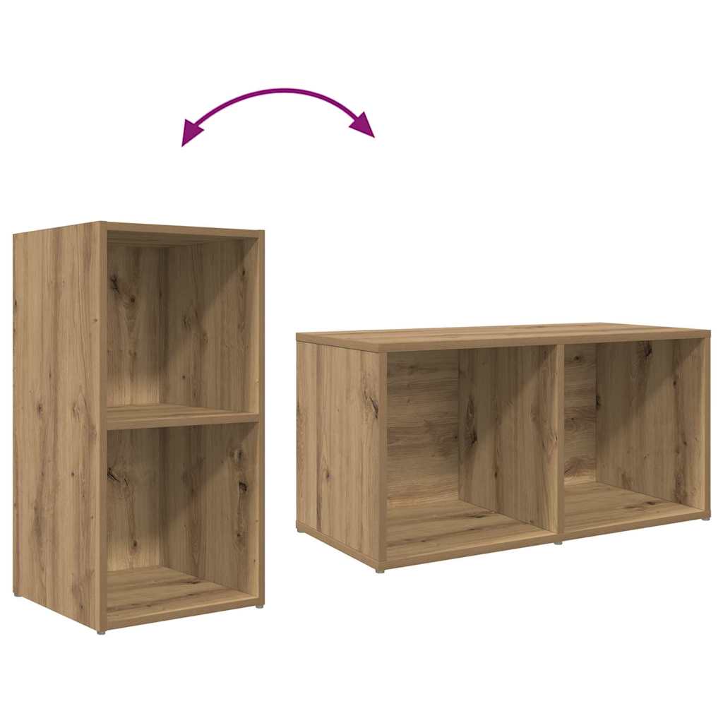 Tv-meubelset Wandgemonteerd Bruin 72 x 35 x 37 cm Bewerkt hout is nu te koop bij PeponiXL, paradijselijk wonen!