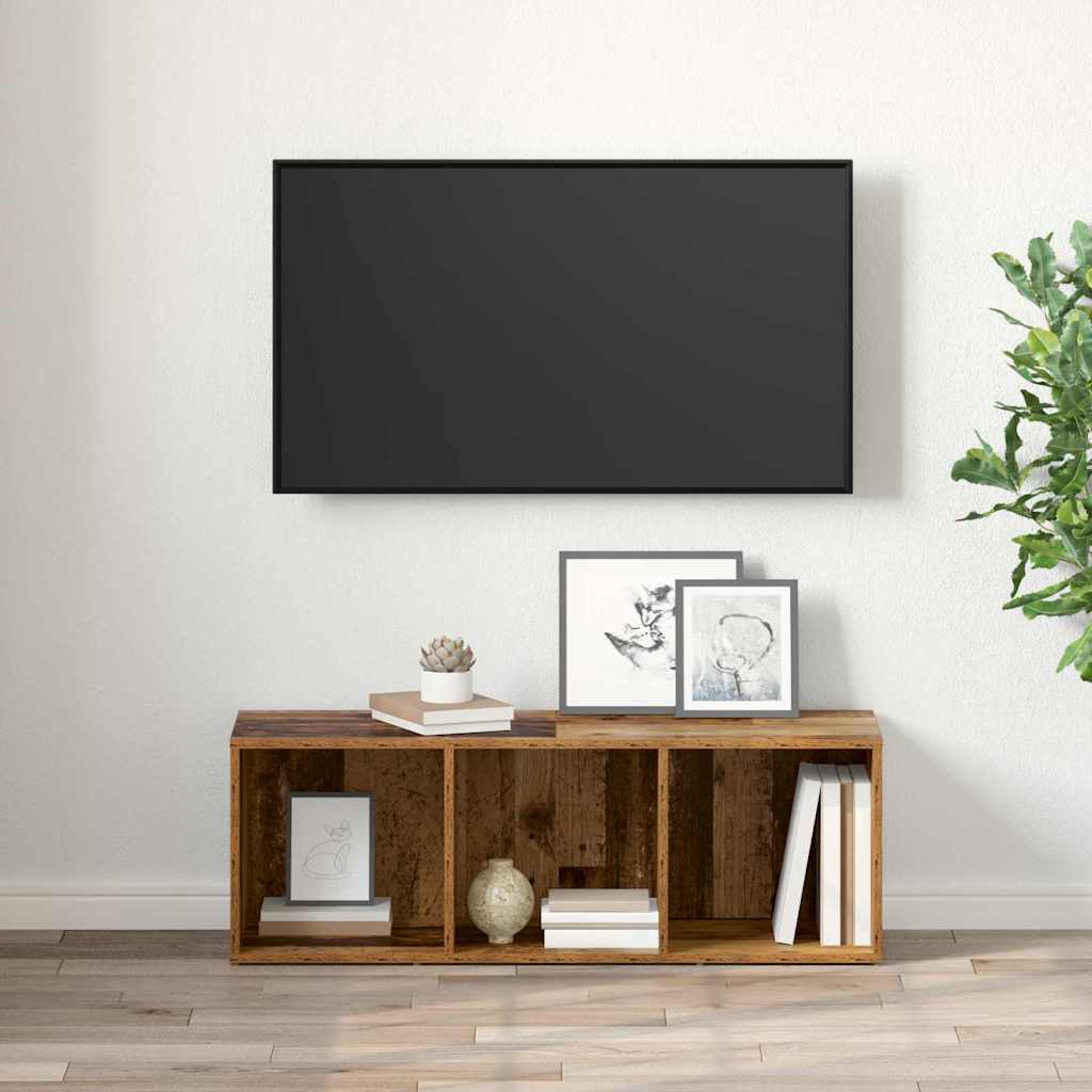 Tv-meubelset Wandgemonteerd Bruin 72 x 35 x 37 cm Bewerkt hout is nu te koop bij PeponiXL, paradijselijk wonen!