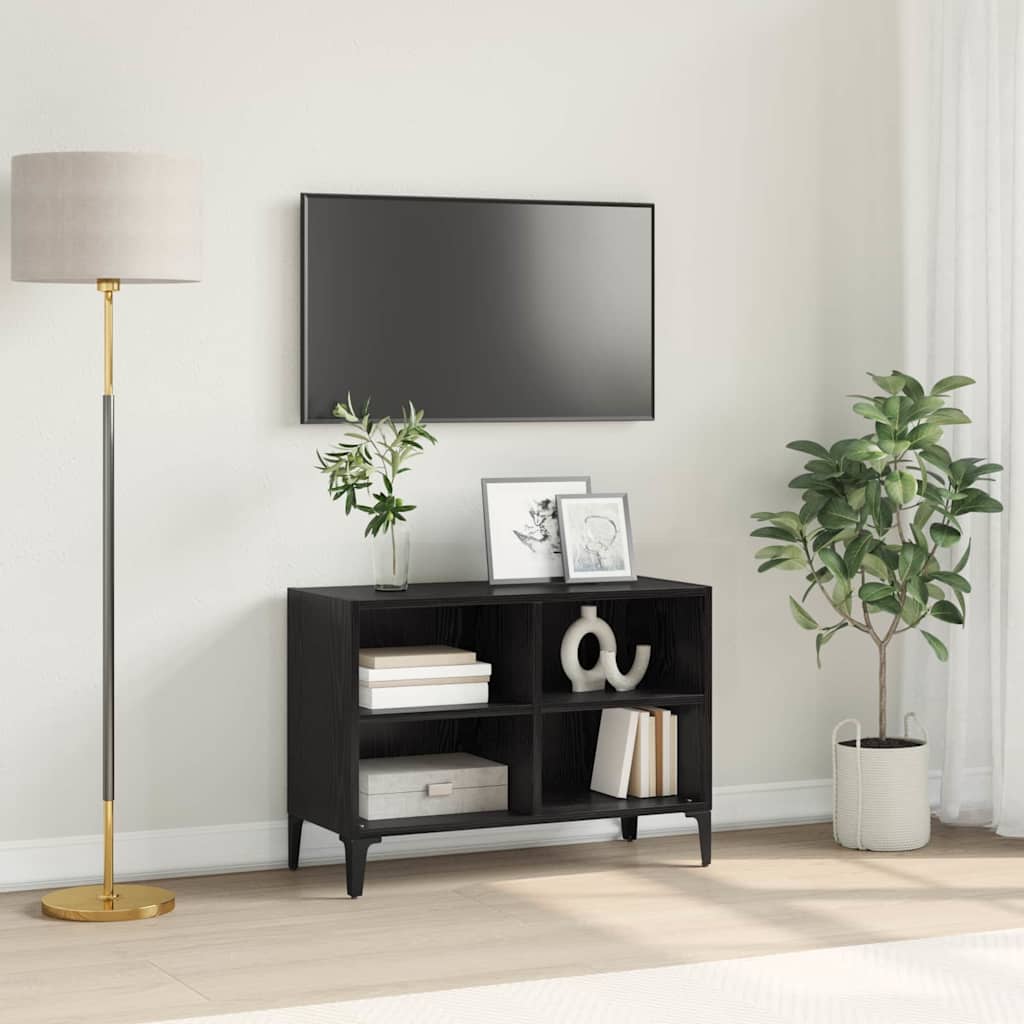 Tv-meubelset Zwart 69,5 x 30 x 50 cm Bewerkt hout is nu te koop bij PeponiXL, paradijselijk wonen!