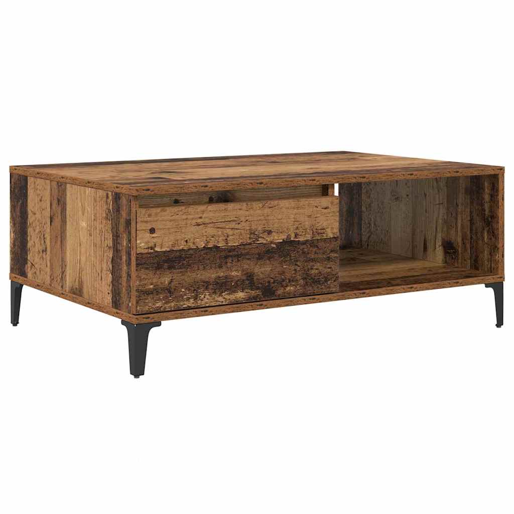 Salontafel Oud hout 90 x 60 x 35 cm Bewerkt hout is nu te koop bij PeponiXL, paradijselijk wonen!