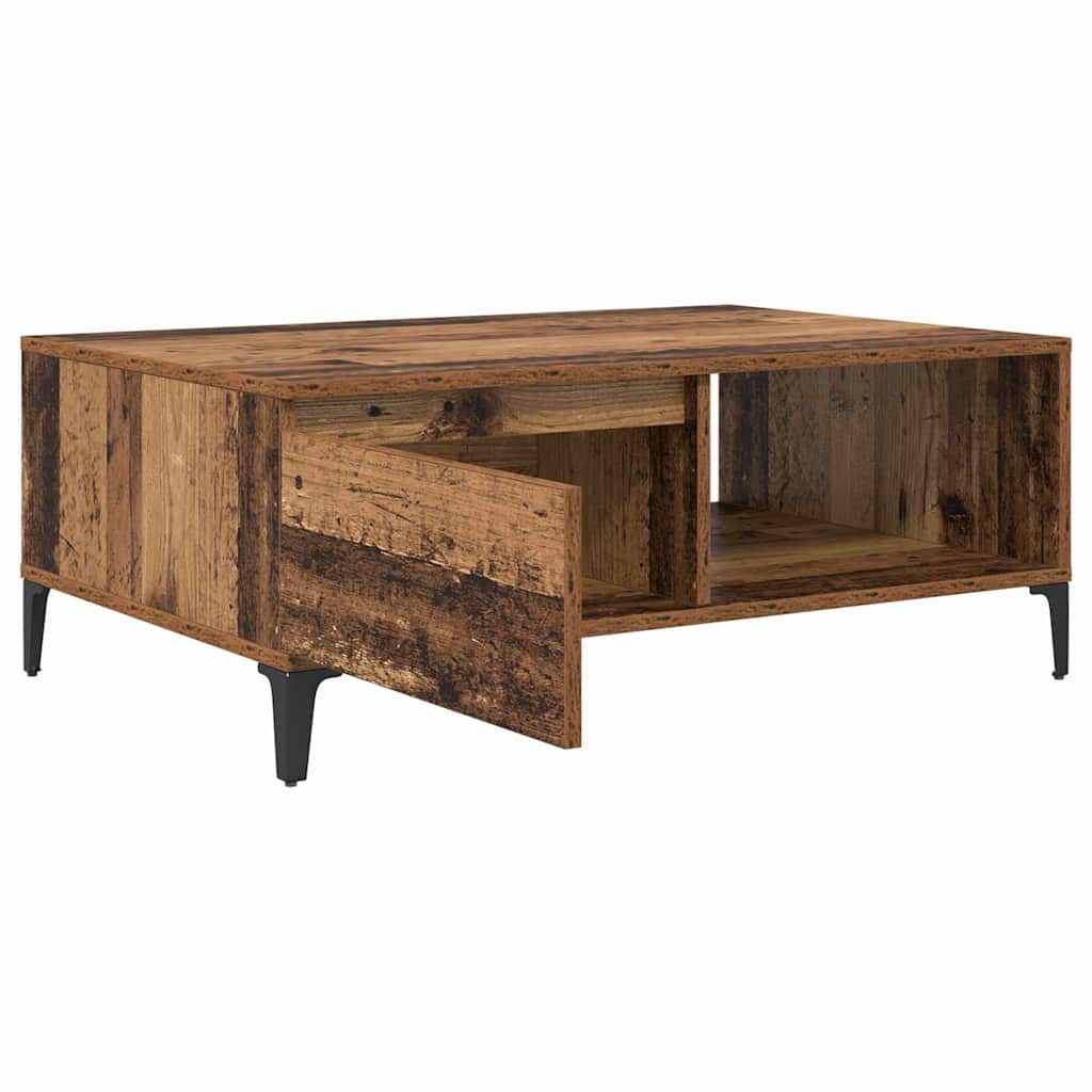 Salontafel Oud hout 90 x 60 x 35 cm Bewerkt hout is nu te koop bij PeponiXL, paradijselijk wonen!