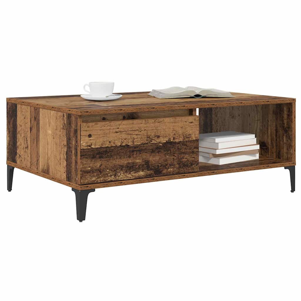 Salontafel Oud hout 90 x 60 x 35 cm Bewerkt hout is nu te koop bij PeponiXL, paradijselijk wonen!