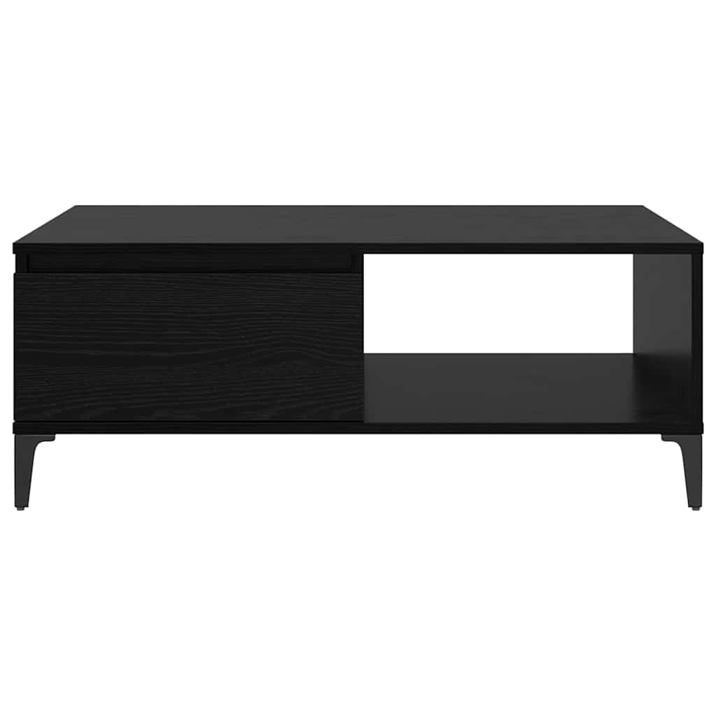 Salontafel Zwart eiken 90 x 60 x 35 cm Bewerkt hout is nu te koop bij PeponiXL, paradijselijk wonen!
