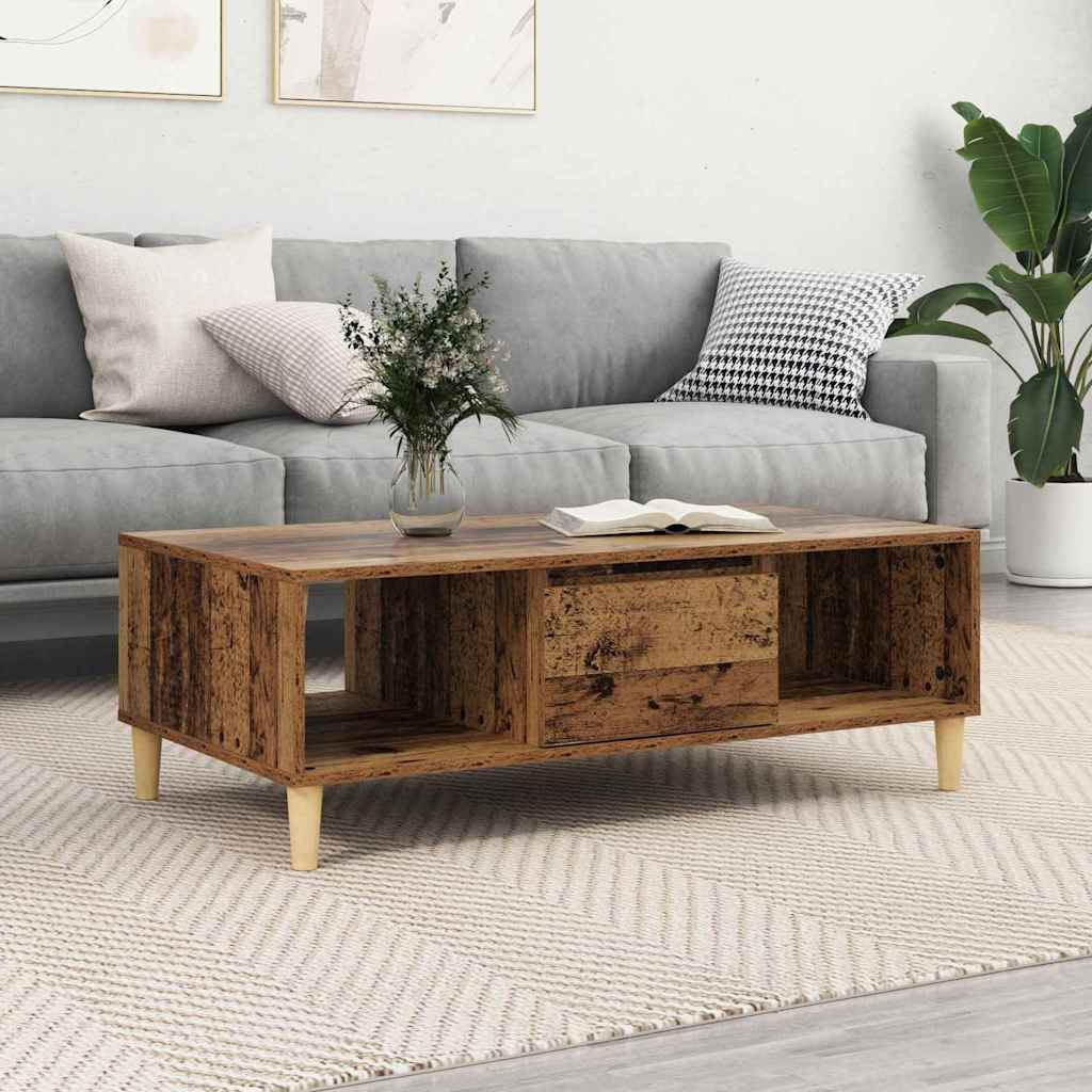 Salontafel Oudhout 102 x 55 x 35 cm Bewerkt hout is nu te koop bij PeponiXL, paradijselijk wonen!