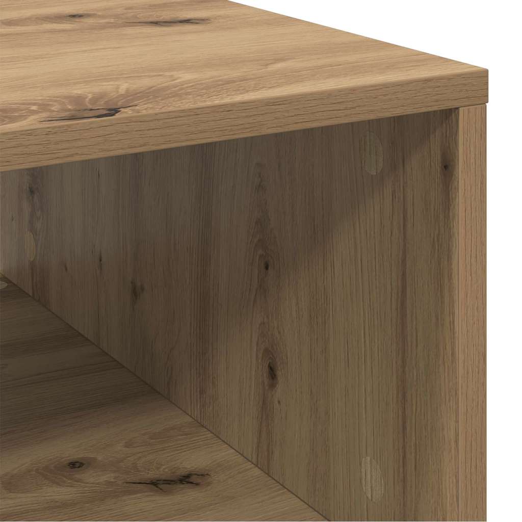Salontafel Artisan Eiken 102 x 55 x 35 cm Bewerkt hout is nu te koop bij PeponiXL, paradijselijk wonen!
