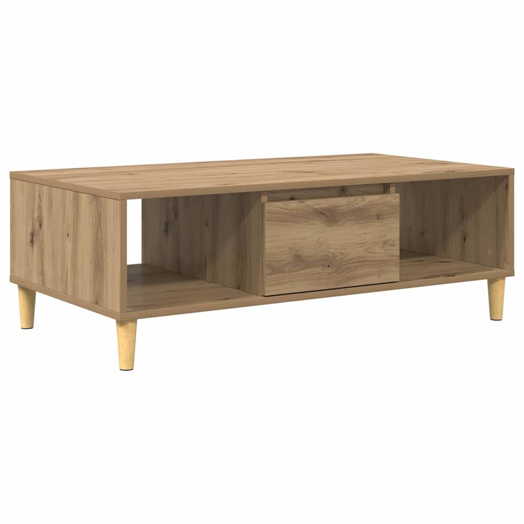 Salontafel Artisan Eiken 102 x 55 x 35 cm Bewerkt hout is nu te koop bij PeponiXL, paradijselijk wonen!