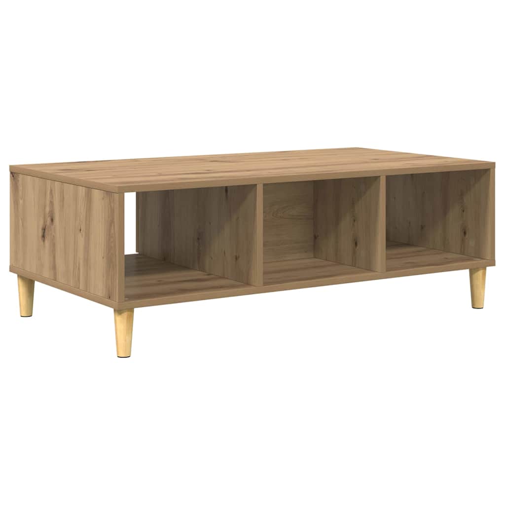 Salontafel Artisan Eiken 102 x 55 x 35 cm Bewerkt hout is nu te koop bij PeponiXL, paradijselijk wonen!