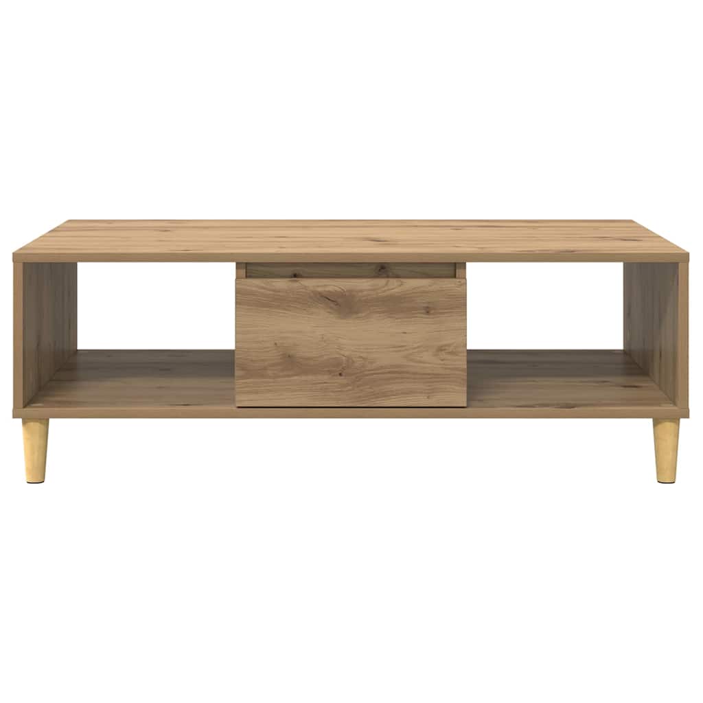 Salontafel Artisan Eiken 102 x 55 x 35 cm Bewerkt hout is nu te koop bij PeponiXL, paradijselijk wonen!