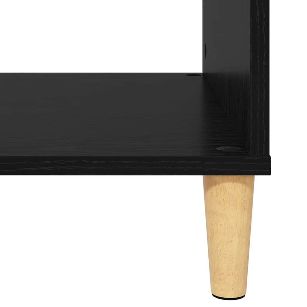 Salontafel Zwart Eiken 102 x 55 x 35 cm Bewerkt hout is nu te koop bij PeponiXL, paradijselijk wonen!