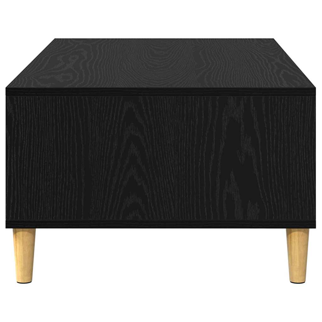 Salontafel Zwart Eiken 102 x 55 x 35 cm Bewerkt hout is nu te koop bij PeponiXL, paradijselijk wonen!