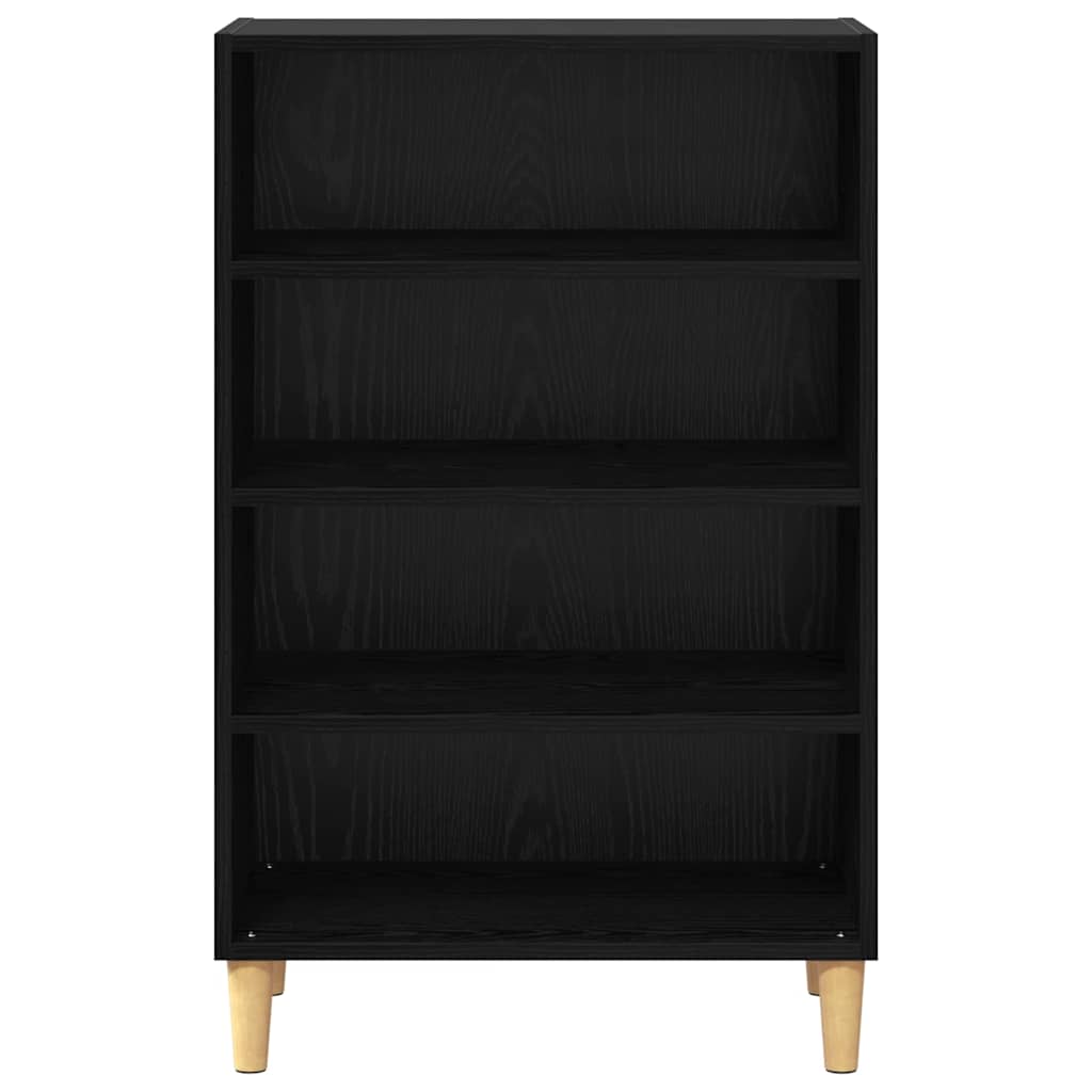 Dressoir Zwart Eiken 57 x 35 x 89.5 cm Bewerkt hout is nu te koop bij PeponiXL, paradijselijk wonen!