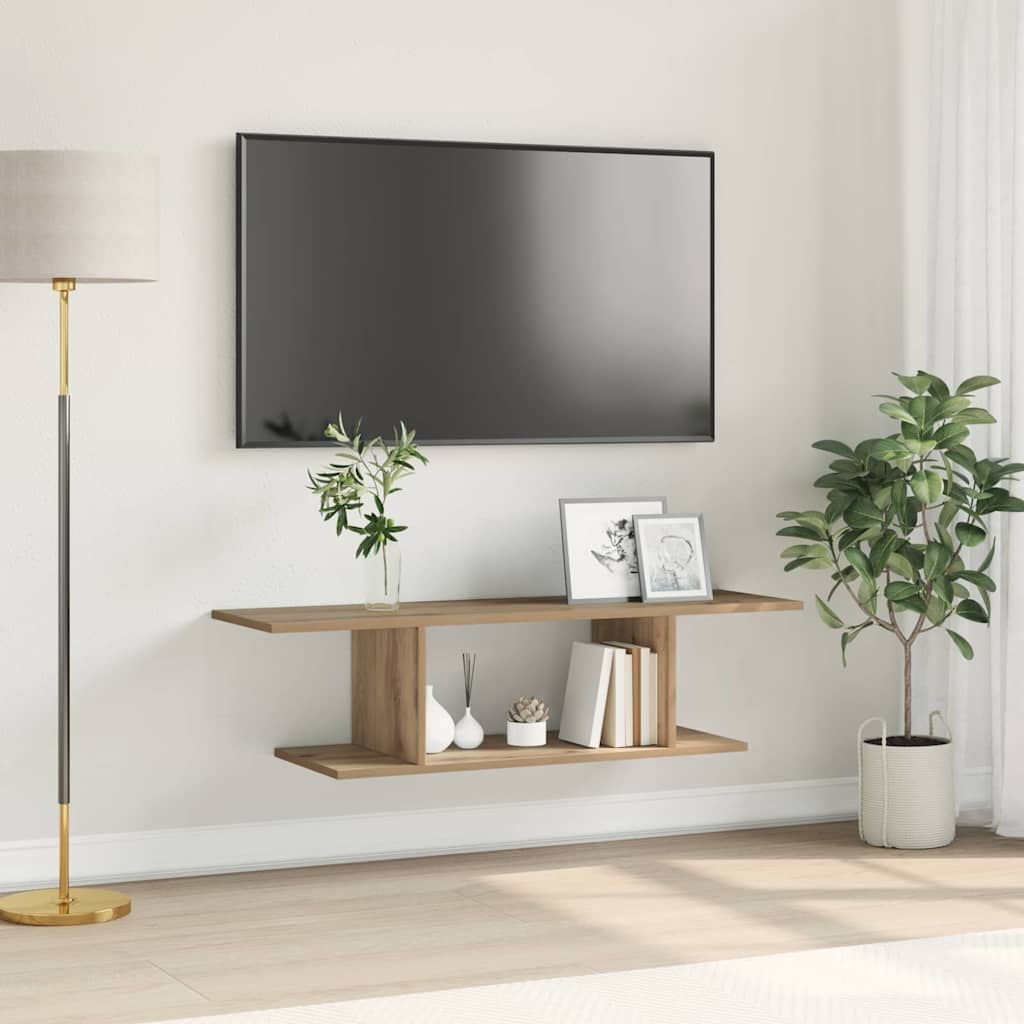 Tv-meubelset Artisan Eiken 102 x 35 x 35 cm Bewerkt hout is nu te koop bij PeponiXL, paradijselijk wonen!