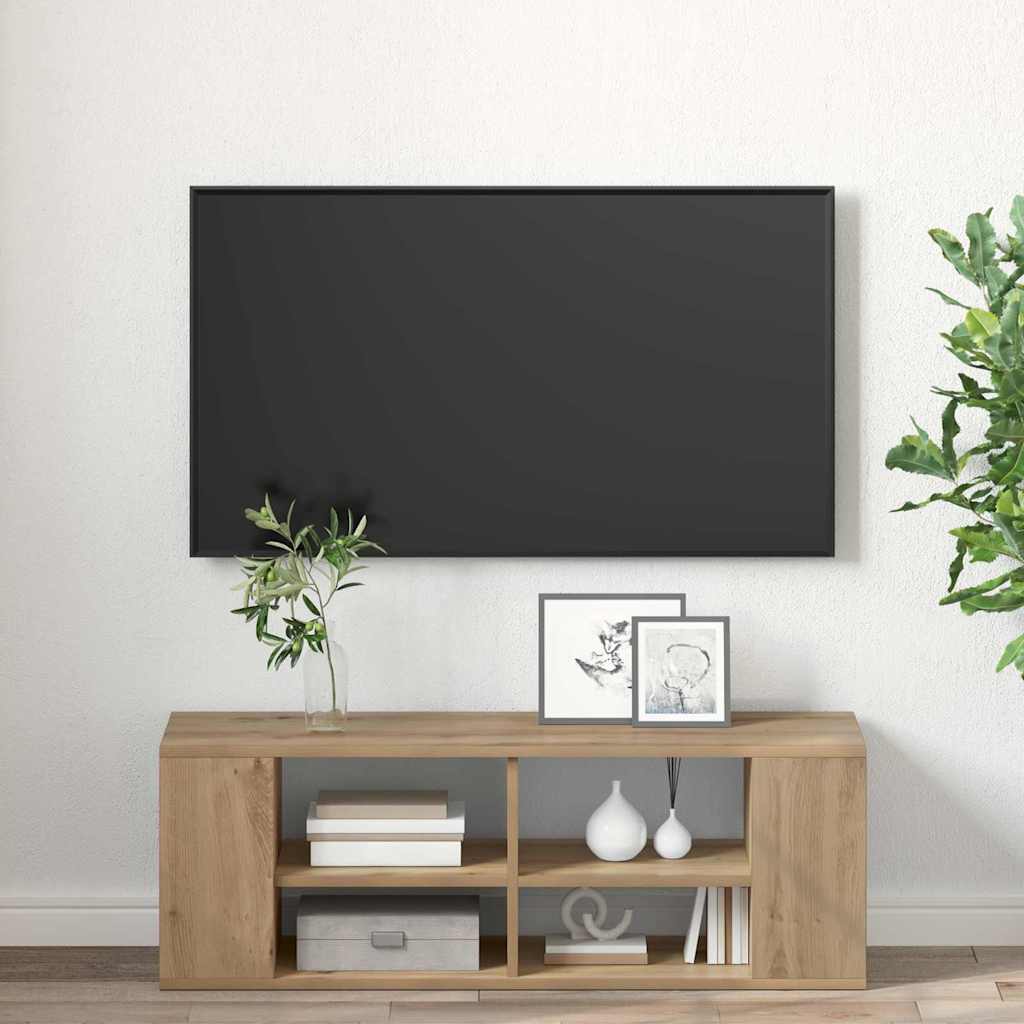 Tv-meubelset Artisan Eiken 102 x 35 x 35 cm Bewerkt hout is nu te koop bij PeponiXL, paradijselijk wonen!