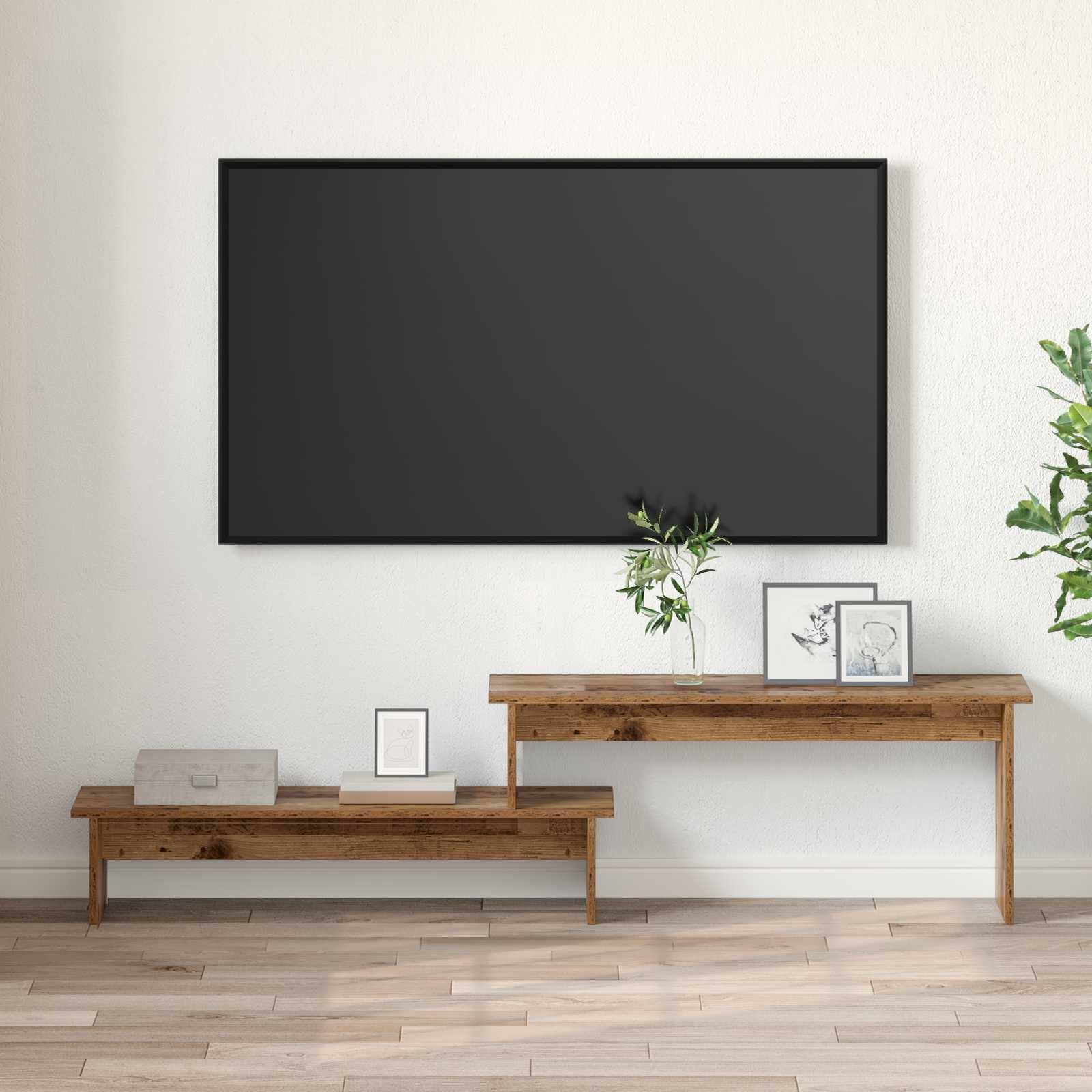 Tv-meubelset Oud Hout 180 x 30 x 43 cm Bewerkt hout is nu te koop bij PeponiXL, paradijselijk wonen!