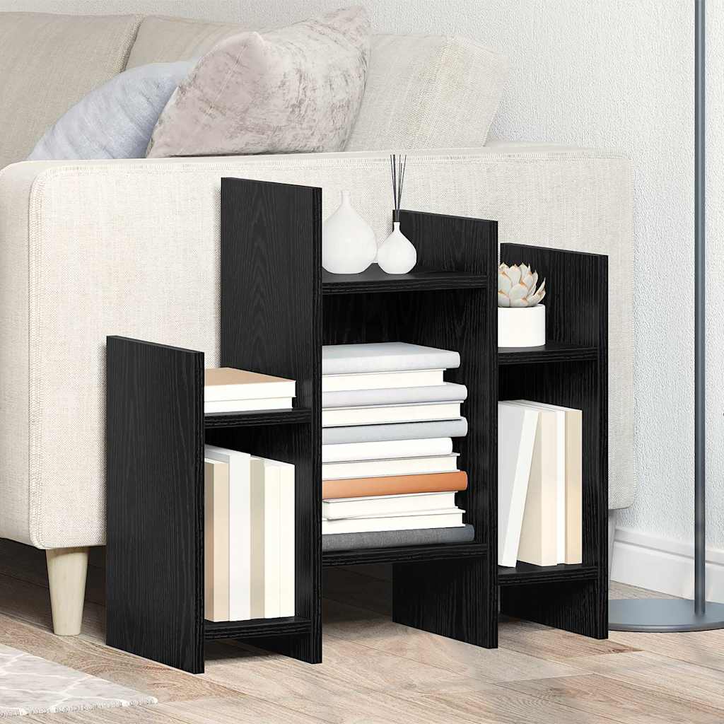 Bijzetkast Zwart Eiken 60 x 26 x 60 cm Bewerkt hout is nu te koop bij PeponiXL, paradijselijk wonen!
