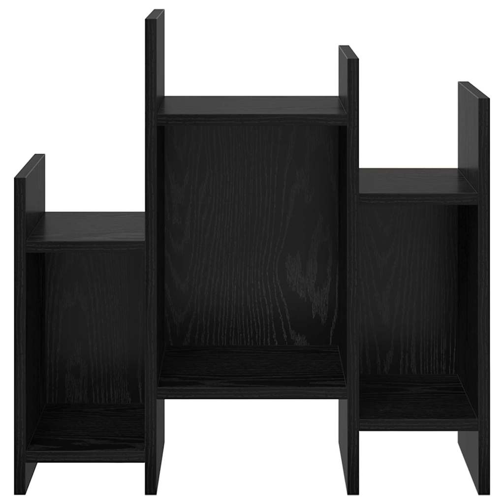 Bijzetkast Zwart Eiken 60 x 26 x 60 cm Bewerkt hout is nu te koop bij PeponiXL, paradijselijk wonen!