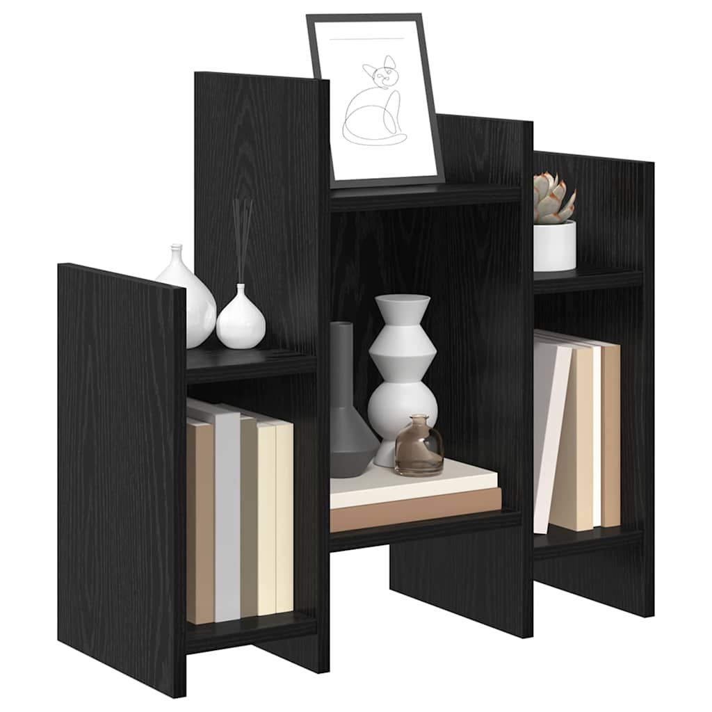 Bijzetkast Zwart Eiken 60 x 26 x 60 cm Bewerkt hout is nu te koop bij PeponiXL, paradijselijk wonen!