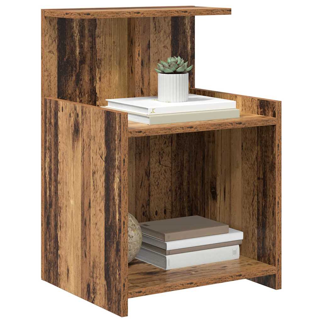 Nachtkastje 2 pcs Oudhout 40 x 35 x 60 cm Bewerkt hout is nu te koop bij PeponiXL, paradijselijk wonen!