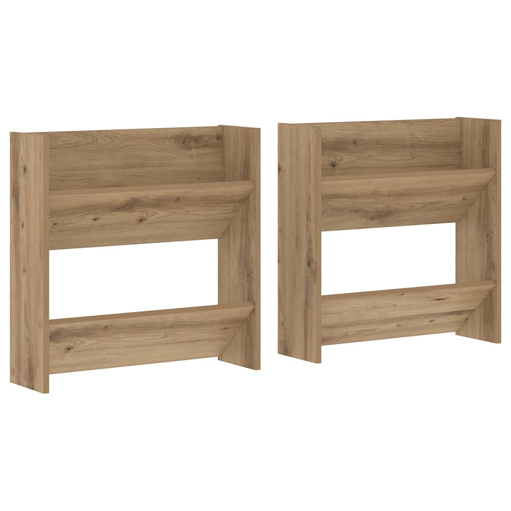 Schoenenkast 2 pcs Artisan Eiken 60 x 18 x 60 cm Bewerkt hout is nu te koop bij PeponiXL, paradijselijk wonen!