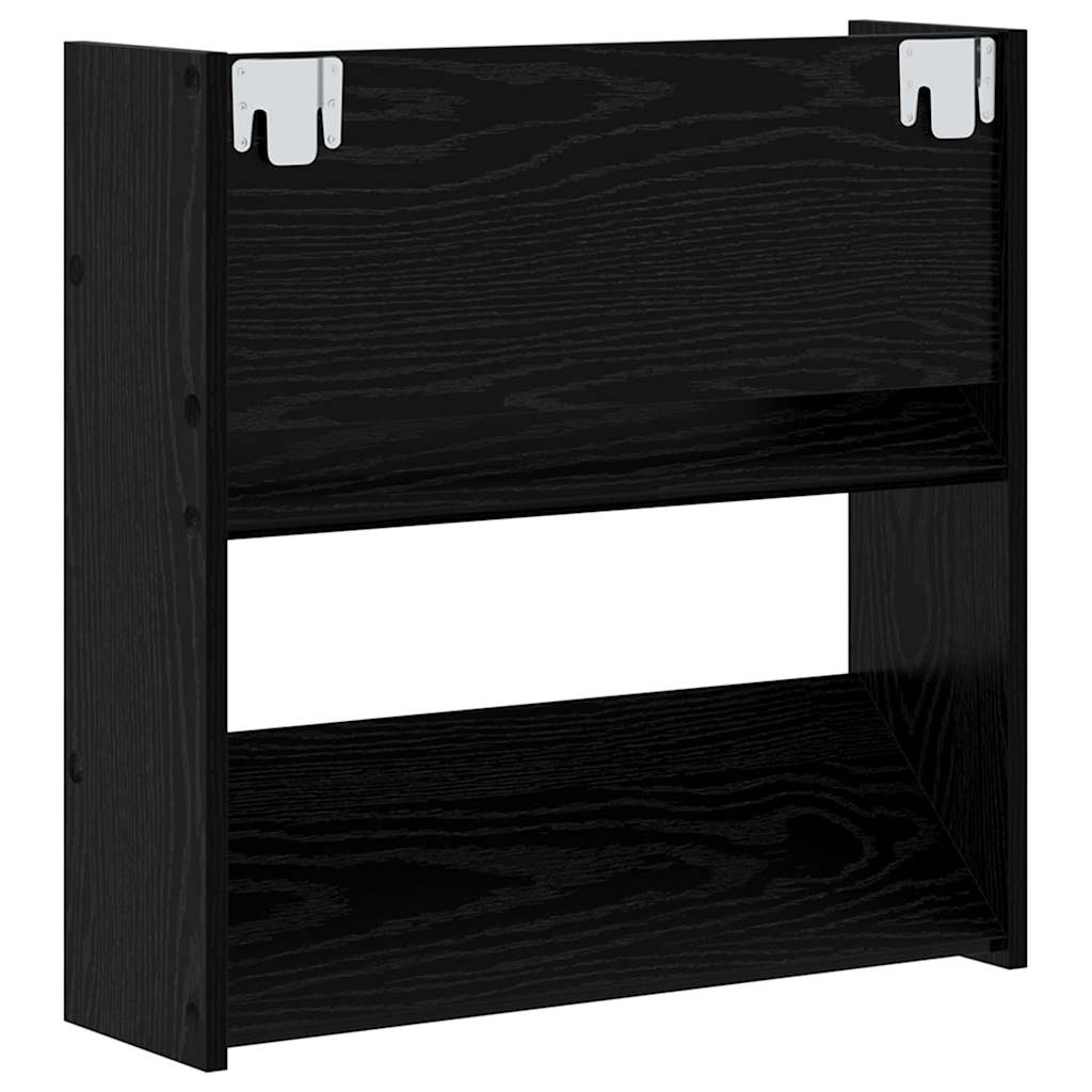 Schoenenkast met plank Zwart Eiken 60 x 18 x 60 cm Bewerkt hout is nu te koop bij PeponiXL, paradijselijk wonen!