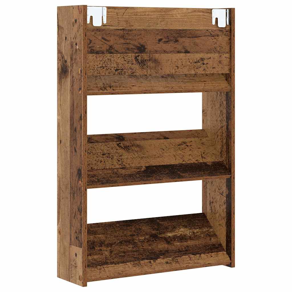 Schoenenkast 2 pcs Oudhout 60 x 18 x 90 cm Bewerkt hout is nu te koop bij PeponiXL, paradijselijk wonen!