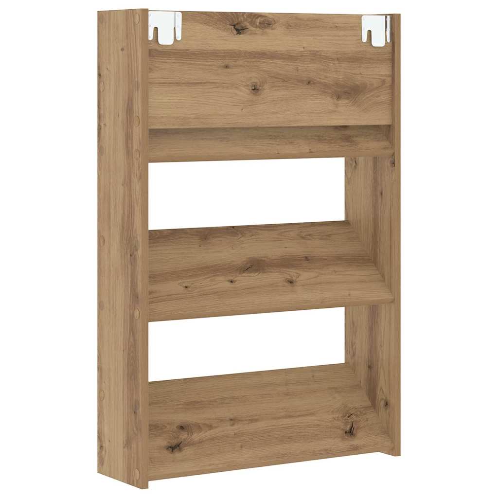 Schoenenkast Artisan Eiken 60 x 18 x 90 cm Bewerkt hout is nu te koop bij PeponiXL, paradijselijk wonen!