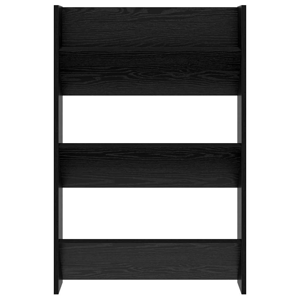 Schoenenkast met plank Zwart Eiken 60 x 18 x 90 cm Bewerkt hout is nu te koop bij PeponiXL, paradijselijk wonen!