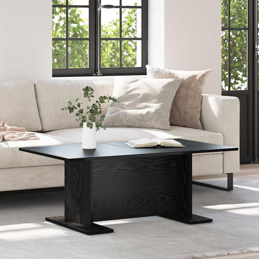 Salontafel Zwart eiken 103,5 x 60 x 40 cm Bewerkt hout is nu te koop bij PeponiXL, paradijselijk wonen!
