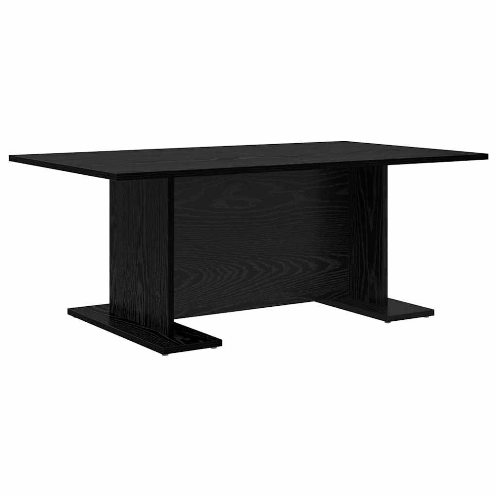 Salontafel Zwart eiken 103,5 x 60 x 40 cm Bewerkt hout is nu te koop bij PeponiXL, paradijselijk wonen!