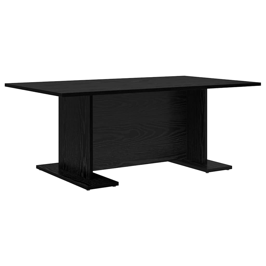 Salontafel Zwart eiken 103,5 x 60 x 40 cm Bewerkt hout is nu te koop bij PeponiXL, paradijselijk wonen!
