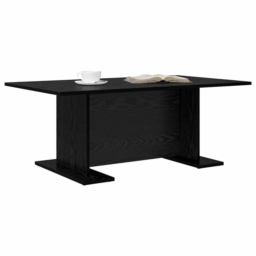 Salontafel Zwart eiken 103,5 x 60 x 40 cm Bewerkt hout is nu te koop bij PeponiXL, paradijselijk wonen!