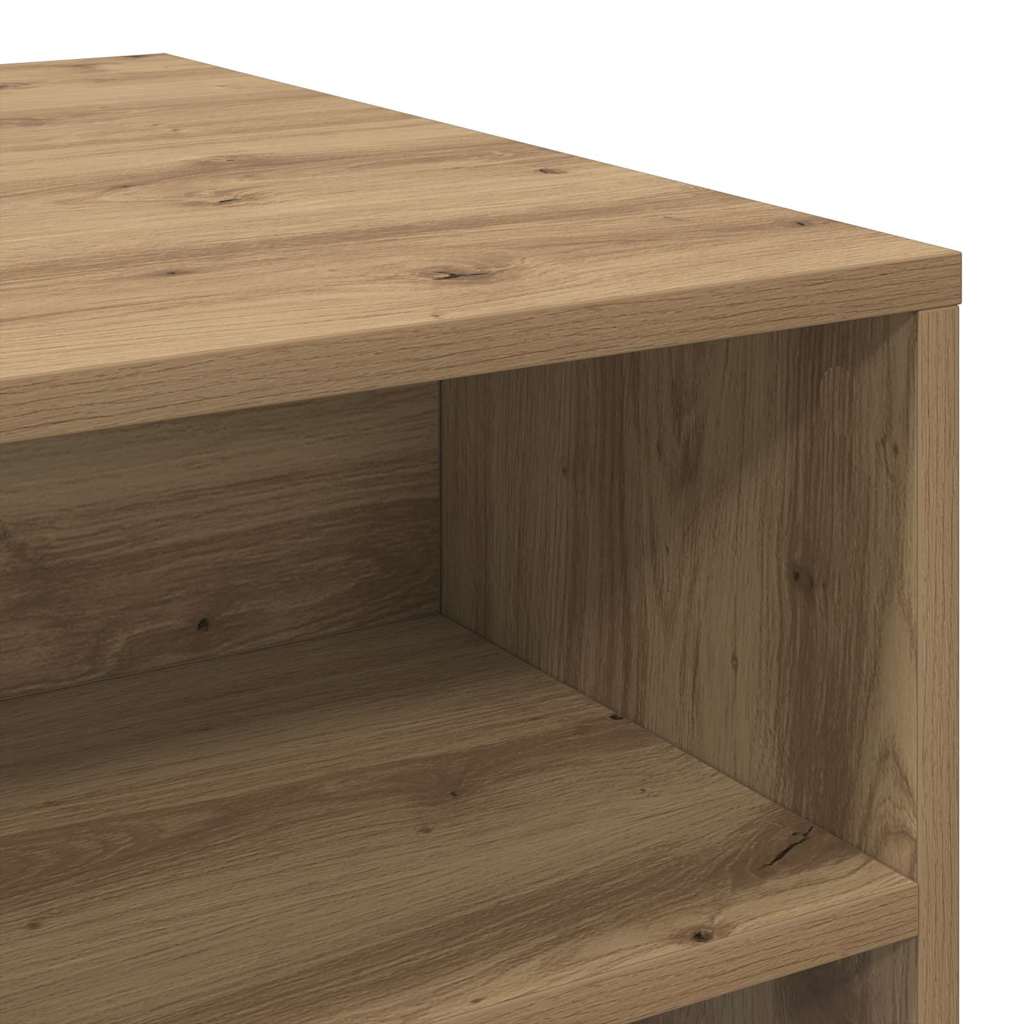 Salontafel Artisan Eiken 90 x 55 x 42,5 cm Bewerkt hout is nu te koop bij PeponiXL, paradijselijk wonen!