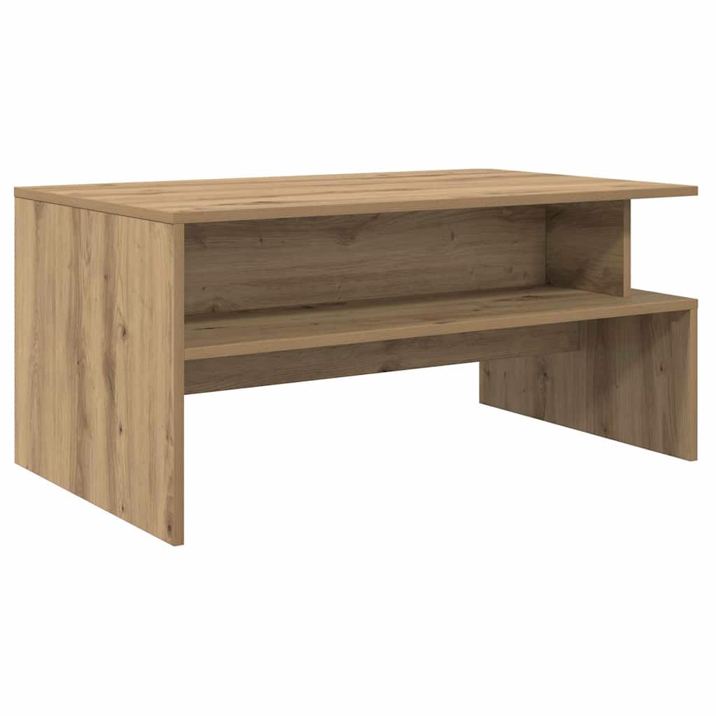 Salontafel Artisan Eiken 90 x 55 x 42,5 cm Bewerkt hout is nu te koop bij PeponiXL, paradijselijk wonen!