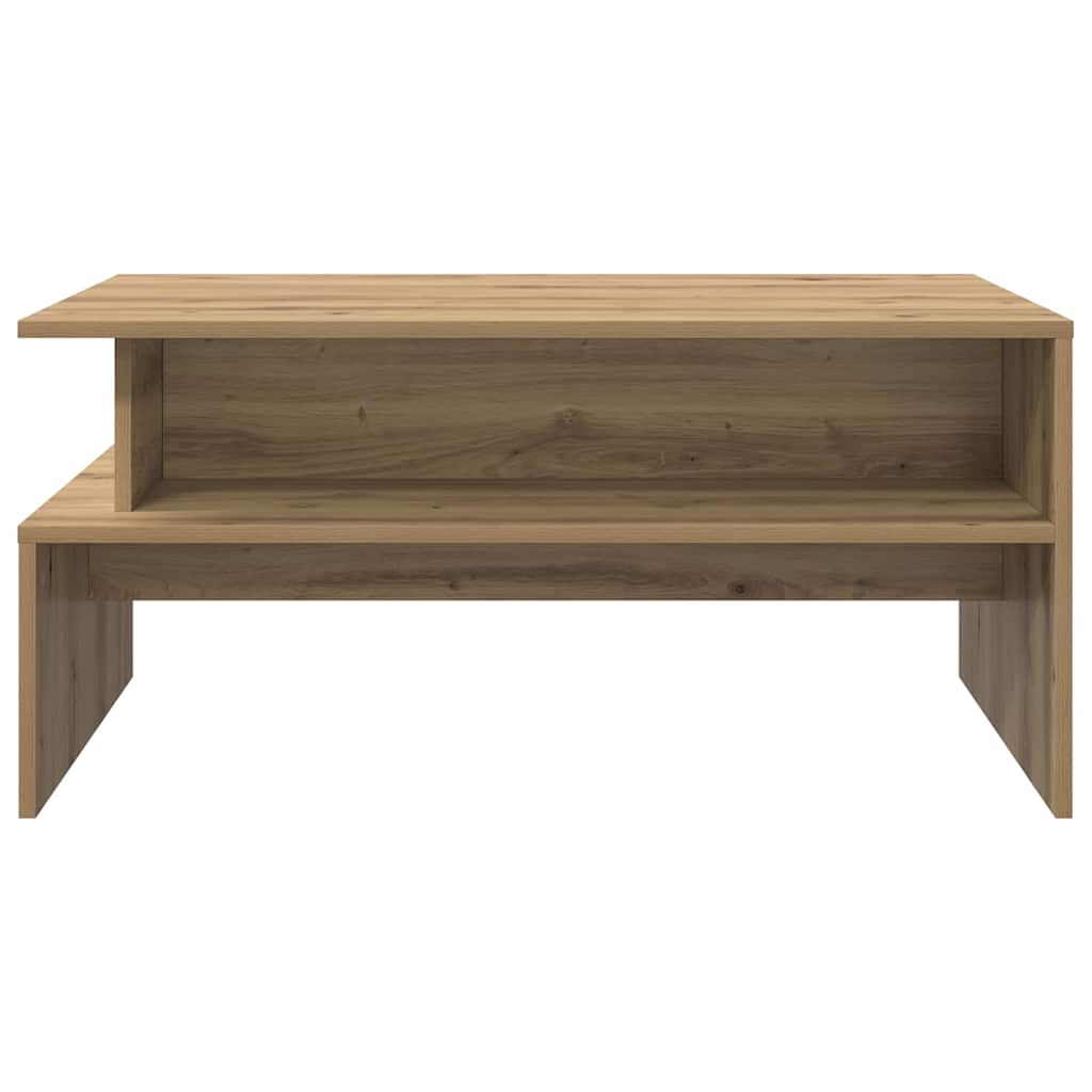 Salontafel Artisan Eiken 90 x 55 x 42,5 cm Bewerkt hout is nu te koop bij PeponiXL, paradijselijk wonen!