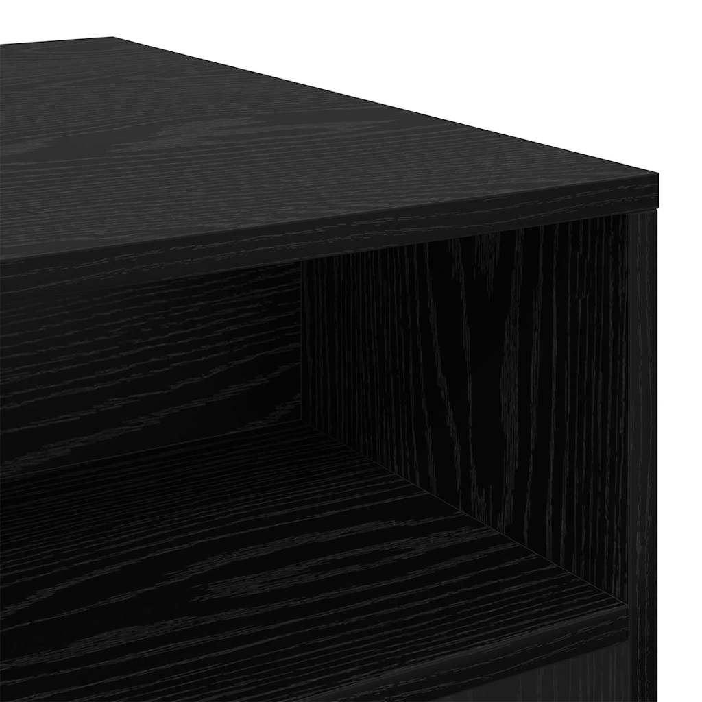 Salontafel Zwart Eiken 90 x 55 x 42,5 cm Bewerkt hout is nu te koop bij PeponiXL, paradijselijk wonen!